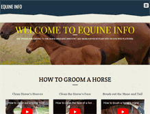 Tablet Screenshot of equineinfo.com